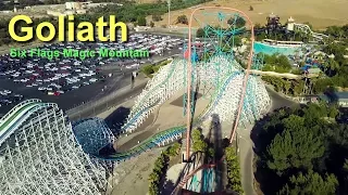 Goliath Roller Coaster On Ride POV Six Flags Magic Mountain