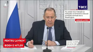 Serghei Lavrov îl compară pe Biden cu Napoleon și Hitler