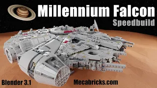 LEGO 75192 Millennium Falcon Speedbuild | 75192 LEGO Star Wars Rendered | Blender Geometry Nodes 3.1