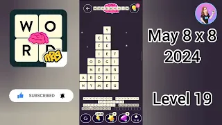 Wordbrain April 2024 8X8 Puzzles Level 19 Solution