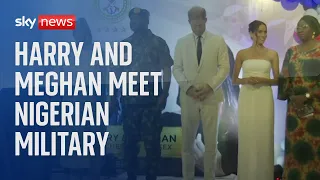 Prince Harry and Meghan meet Nigerian military officials