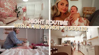 our night routine with a newborn + a toddler!