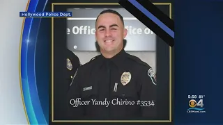 Body Of Fallen Hollywood Police Officer Yandy Chirino Escorted To ME's Office