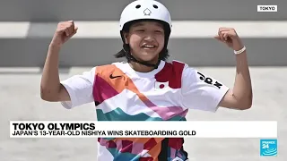 Japan's Nishiya, 13, first women's Olympic skateboard champion • FRANCE 24 English