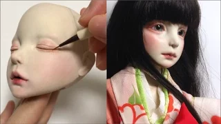 OOAK Art doll making process / clay bjd sculpture / 球体関節人形 制作過程