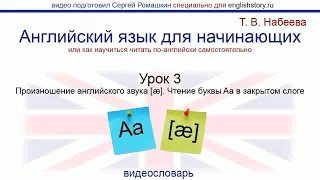 Английский язык для начинающих. Обучение чтению. Урок 3. Произношение английского звука [æ].