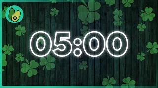 5 Minute Countdown Timer - St Patrick’s Day Edition ☘️ (4K UHD)