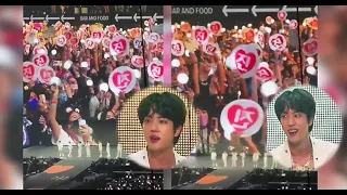 JIN reaction his birthday project 진 by ARMY at PTD on STAGE LA concert Day 4 | BTS | 211202