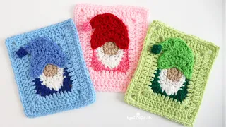 Crochet Gnome Granny Square
