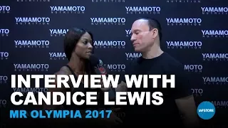 IFBB Pro Figure Candice Lewis interviewed by Dave Palumbo at Yamamoto Nutrition booth