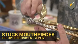 How to fix a stuck trumpet mouthpiece | Instrument Repair at Home