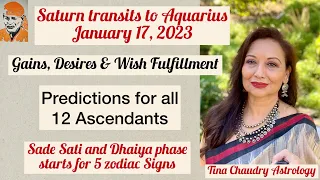 Saturn transits to Aquarius January 17Predictions for all Ascendants