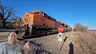 BNSF Railfanning In Lecompton & Lawrence Ks