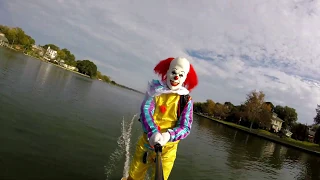 Pennywise - IT riding an electric foil board -- Trick or Treat