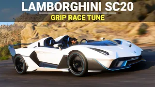 Forza Horizon 5 Tuning - 2020 Lamborghini SC20, FH5 Grip Race Build, Tune & Gameplay