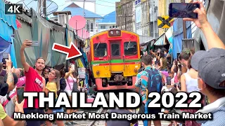 【🇹🇭 4K】How Get To MAEKLONG RAILWAY MARKET - Thailand’s Most Dangerous Market