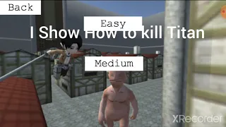 [AOTTG Android]How to kill Titan Easy Way Game Link at Description