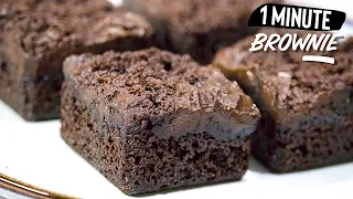 1 Minute Microwave Brownie ! The Easiest Chocolate Brownie Recipe | Cooking Table