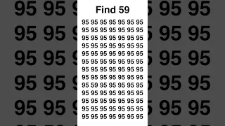 Brain Teaser: Challenge yourself to spot 59 in just 6 seconds! #brainteaser #shorts #shortsfeed