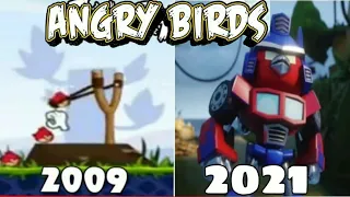 Evolution of angry birds (2009 - 2021)