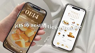 iOS16 aesthetic customization! Brown theme 🥨✨| custom lock screen, widgets, icons tutorial