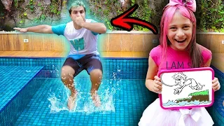 TUDO QUE A BIANKINHA DESENHAR EU VOU FAZER! | Família Maloucos