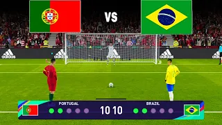 BRAZIL VS. PORTUGAL ! RONALDO VS NEYMA 😱! PENALTY SHOOTOUT