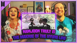 BTS REACTION -A slightly chaotic but endearing reminder that Namjoon is the Maknae of the Hyung line