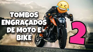 TOMBOS ENGRAÇADOS DE MOTO E BIKE 2: TENTE NÃO RIR 2 #tentenaorir #comedia #moto #videosengraçados