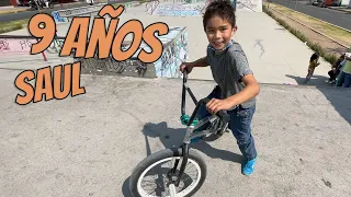 SAUL de 9 AÑ0S MONTANDO BMX por PRIMERA VEZ