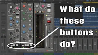SSL 9000J channel strip: buttons functions - Routing options and side chain
