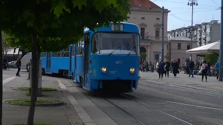 ZET TMK 477 / Tatra T4 kod glavnog | ZET TMK 447 / Tatra T4 at Zagreb main station