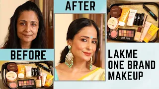LAKME | ONE BRAND MAKEUP TUTORIAL | Wedding guest makeup using Lakme products only | Lakme Lipsticks