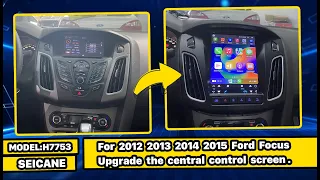 How to install Carplay & Android-auto for Ford Focus 2012 2013 2014 2015 with HD Tesla Touchscreen?