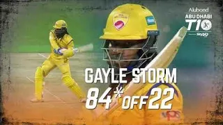Gayle Storm in Abu Dhabi T10 League/84 off 22 balls /Day 6/Team Abu Dhabi/Season 4