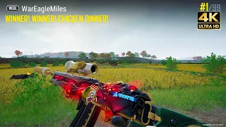 [4K] PUBG PC：10KILLS TAEGO AUG&MINI14 SOLO VICTORY GAMEPLAY (NO COMMENTARY)