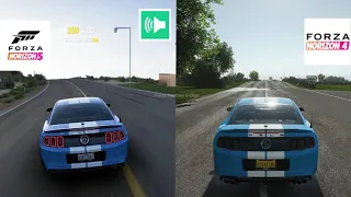 Ford SHELBY GT500  - Gameplay and Engine Sounds Comparison / Forza Horizon 5 vs Forza Horizon 4