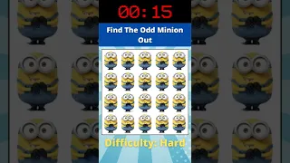 Find The Odd Minion Out #4 Eye Test | 98% Fail | Find Odd One Out | Despicable Me #shorts #minions
