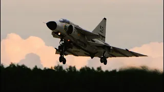 Swedish Air Force Saab 37 Viggen Demo at  Kecskemét Airshow [4K]