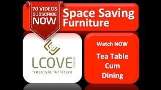 LCOVE Space Saving Furniture - Centre Table which transforms into a Dining Table