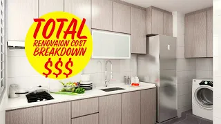 HDB Total Renovation Cost -   BTO 2 Room Flexi 38 Sqm