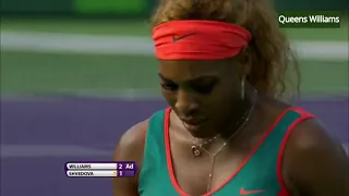Serena Williams v. Yaroslava Shvedova - Miami 2014 R2 Highlights