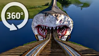 VR 360 Shark Roller Coaster Virtual Reality Experience