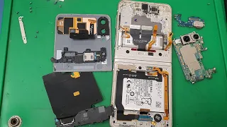 Samsung galaxy Z flip 3 Disassembly full Teardown Repair video