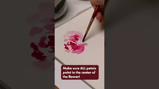 Easily Paint the Perfect Watercolor Flower for Valentines!