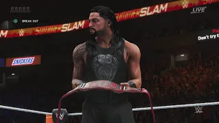 WWE SummerSlam 2018: Brock Lesnar vs Roman Reigns (WWE 2K20)