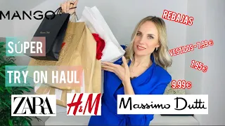 SÚPER TRY ON HAUL ZARA, MANGO, H&M y Massimo Dutti | Rebajas 2024 | @AlinaJechiu