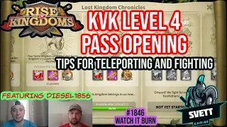 Rise of Kingdoms || KVK LEVEL 4 PASS OPENING || TIPS FOR TELEPORTING AND FIGHTING