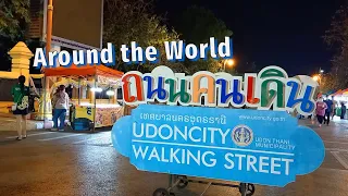 Around the world - Udon Thani walking street night market (Natural Ambiance) (No Fake Sound)