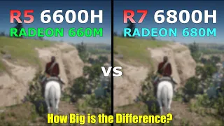 Ryzen 5 6600H vs Ryzen 7 6800H - Gaming Test - How Big is the Difference?